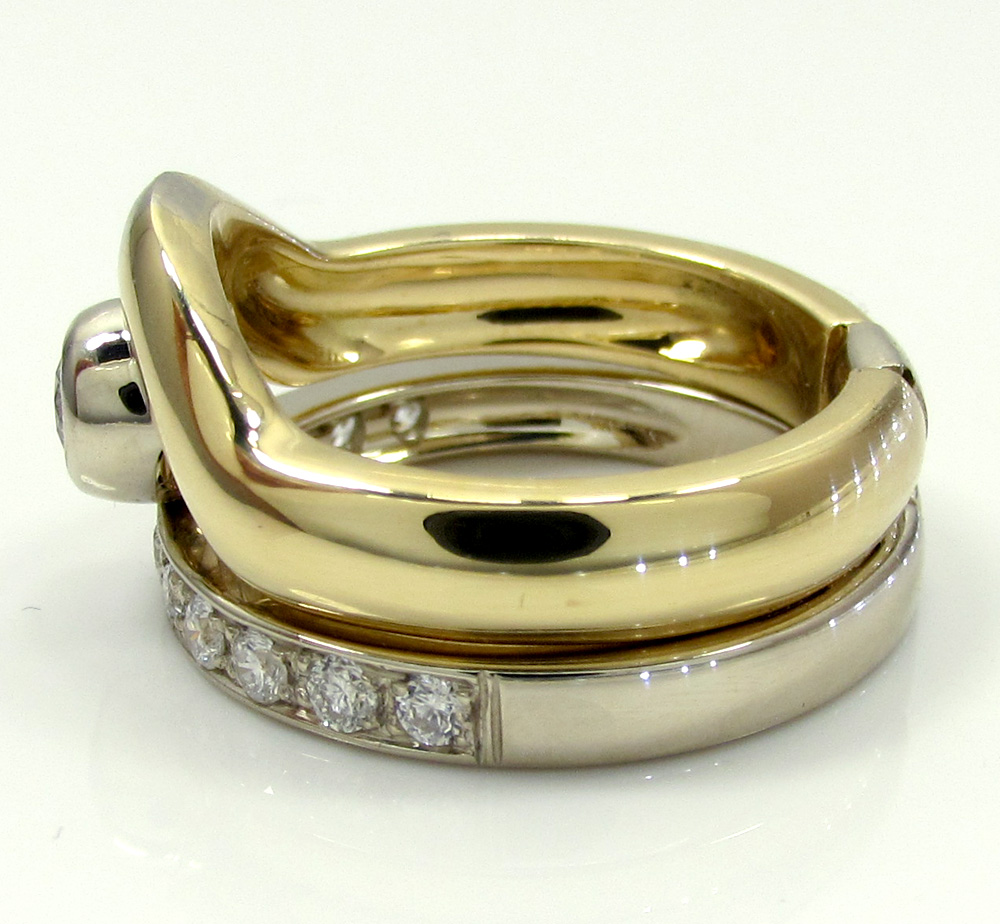 Baraka 18k two tone gold diamond band 0.61ct