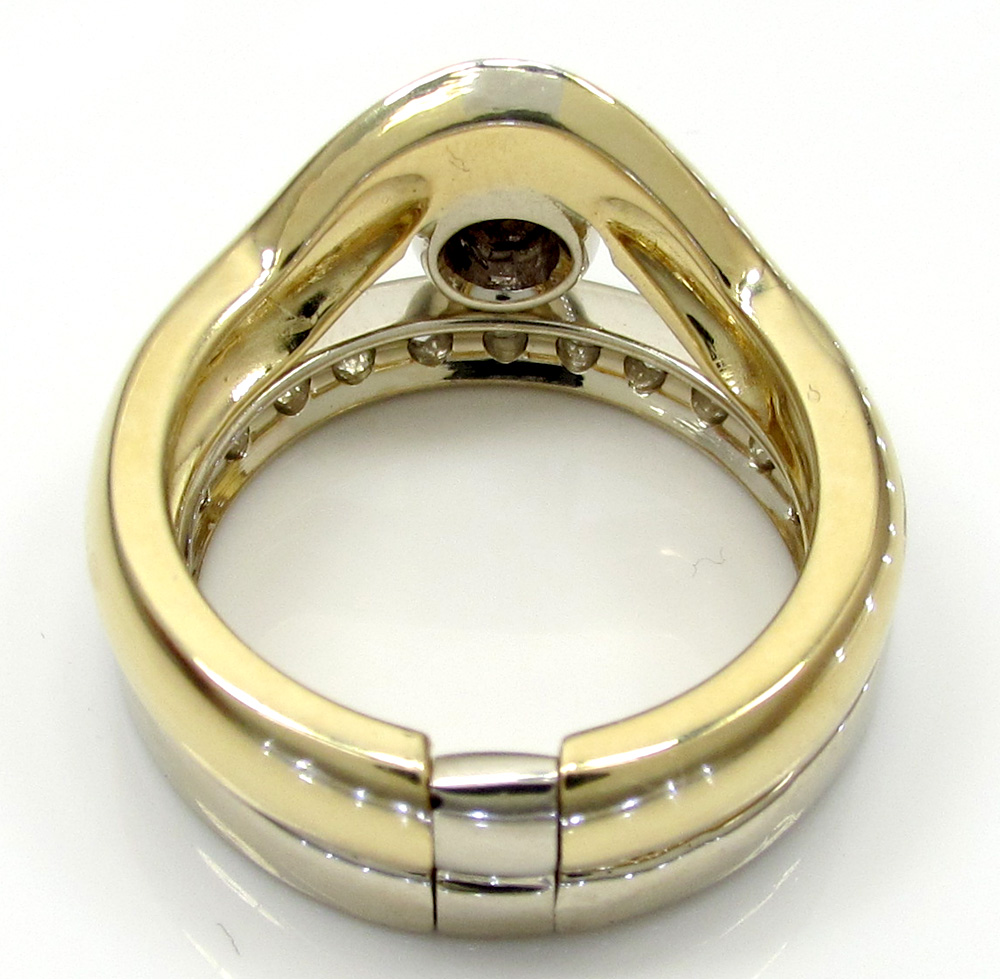 Baraka 18k two tone gold diamond band 0.61ct