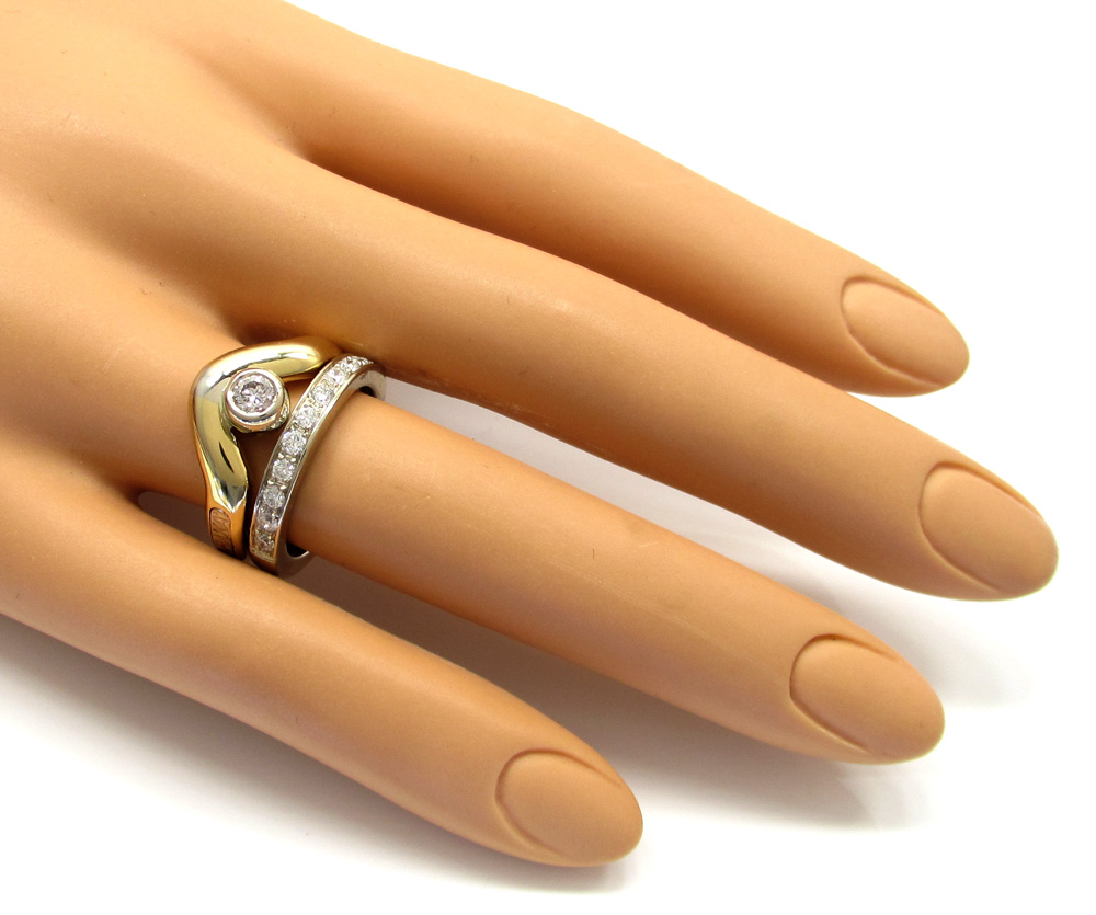 Baraka 18k two tone gold diamond band 0.61ct
