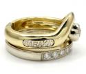 Baraka 18k two tone gold diamond band 0.61ct