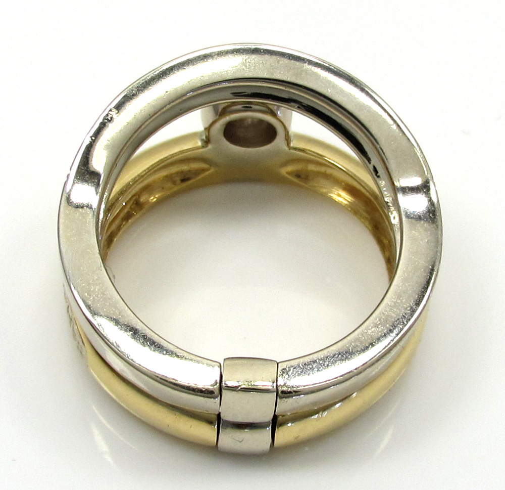 Baraka 18k two tone gold diamond band 0.61ct
