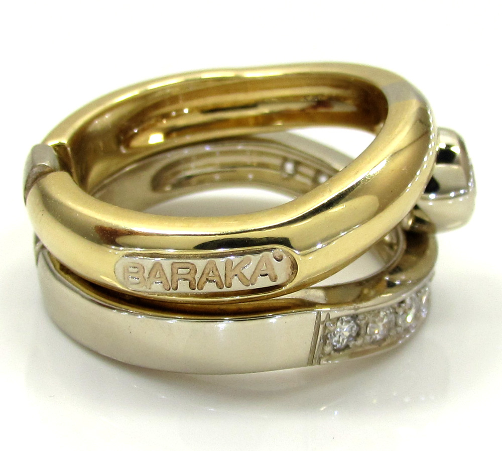 Baraka 18k two tone gold diamond band 0.61ct