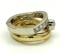 Baraka 18k two tone gold diamond band 0.61ct