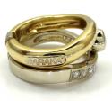 Baraka 18k two tone gold diamond band 0.61ct