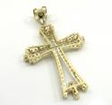 10k yellow gold medium cz fancy cross 3.00ct