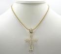 10k yellow gold small cz fancy cross 2.00ct
