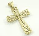 10k yellow gold large fancy cross 4.00ct
