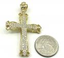 10k yellow gold medium fancy cross 3.00ct