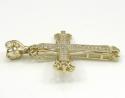 10k yellow gold medium fancy cross 3.00ct