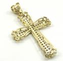10k yellow gold medium fancy cross 3.00ct