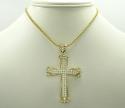 10k yellow gold medium fancy cross 3.00ct