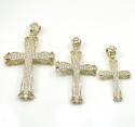 10k yellow gold medium fancy cross 3.00ct