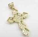10k yellow gold medium diamond 3d jesus cross 2.00ct