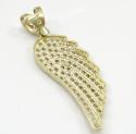10k yellow gold medium angel wing pendant 1.00ct