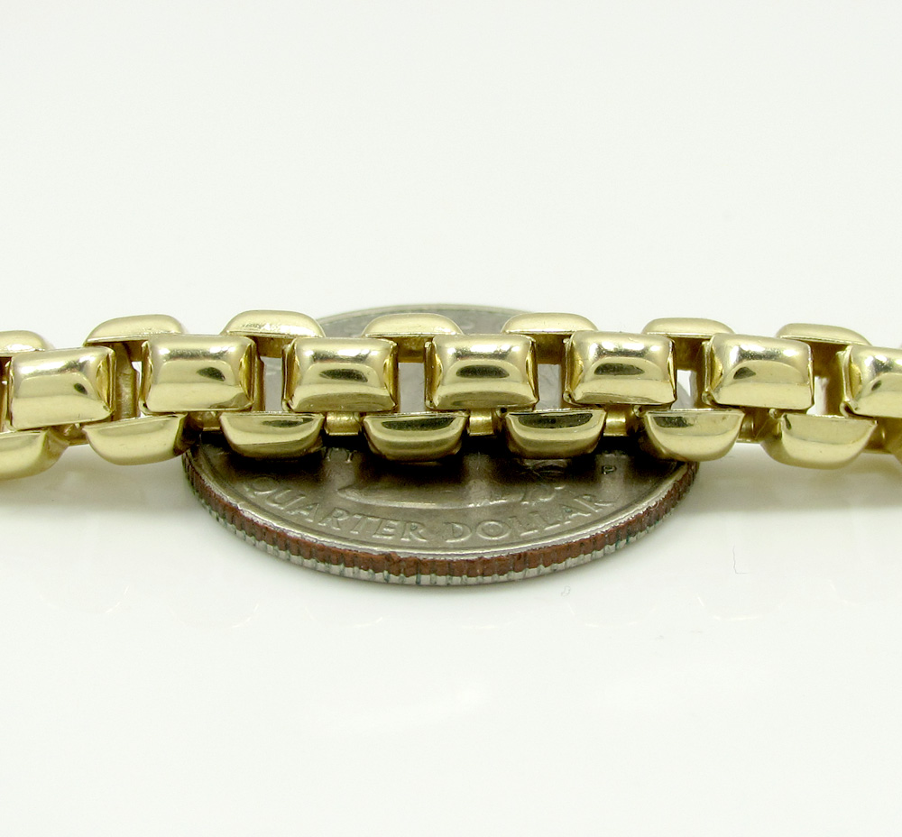 14k yellow gold italian super xl box chain 24-30 inch 6.8mm - Image 4