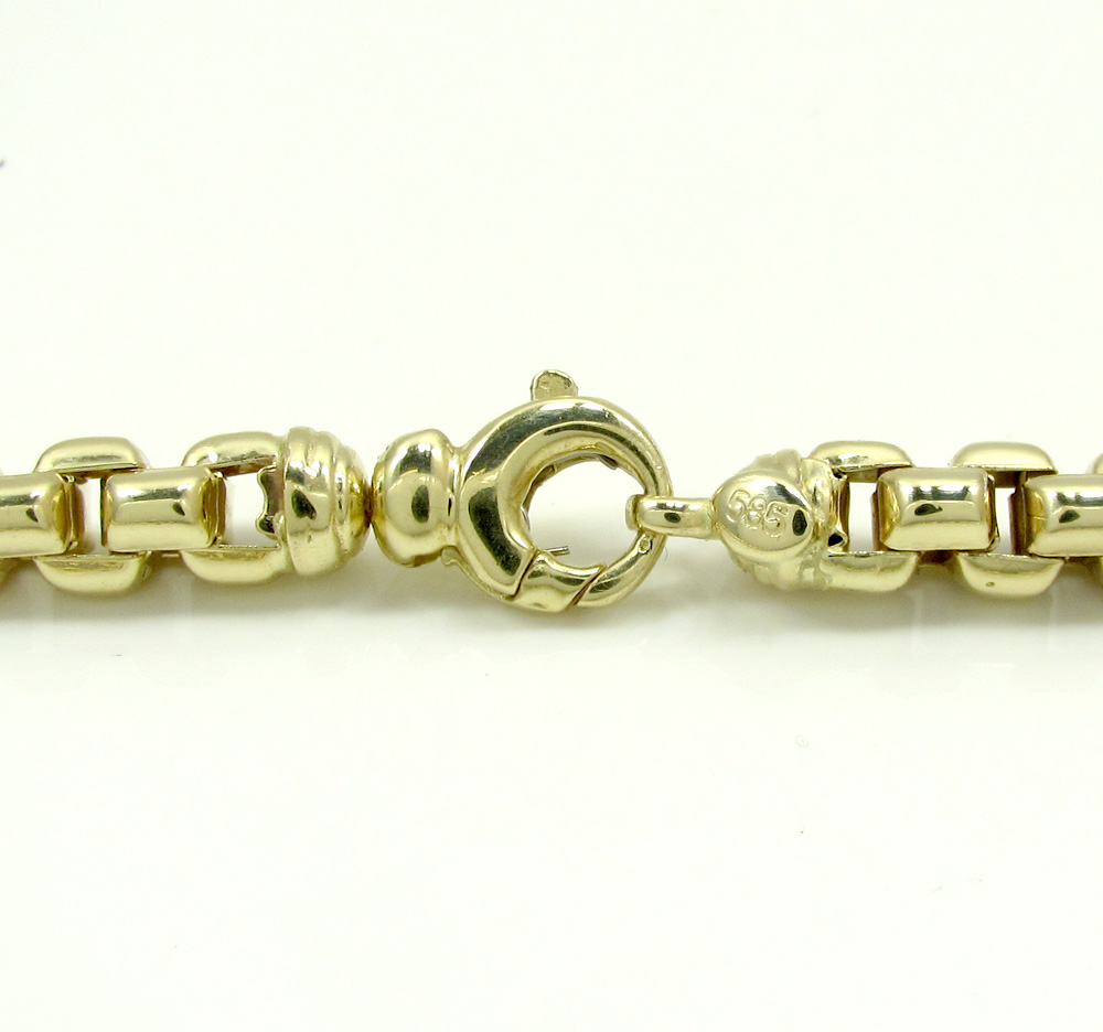 14k yellow gold italian super xl box chain 24-30 inch 6.8mm - Image 5