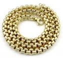 14k yellow gold italian super xl box chain 24-30 inch 6.8mm