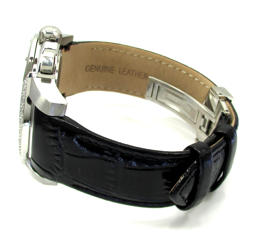 Mens aqua master white stainless steel diamond watch 0.12ct - Image 4