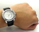 Mens aqua master white stainless steel diamond watch 0.12ct