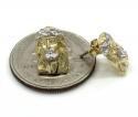 10k yellow gold mini jesus face earrings