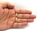 10k yellow gold mini jesus face earrings