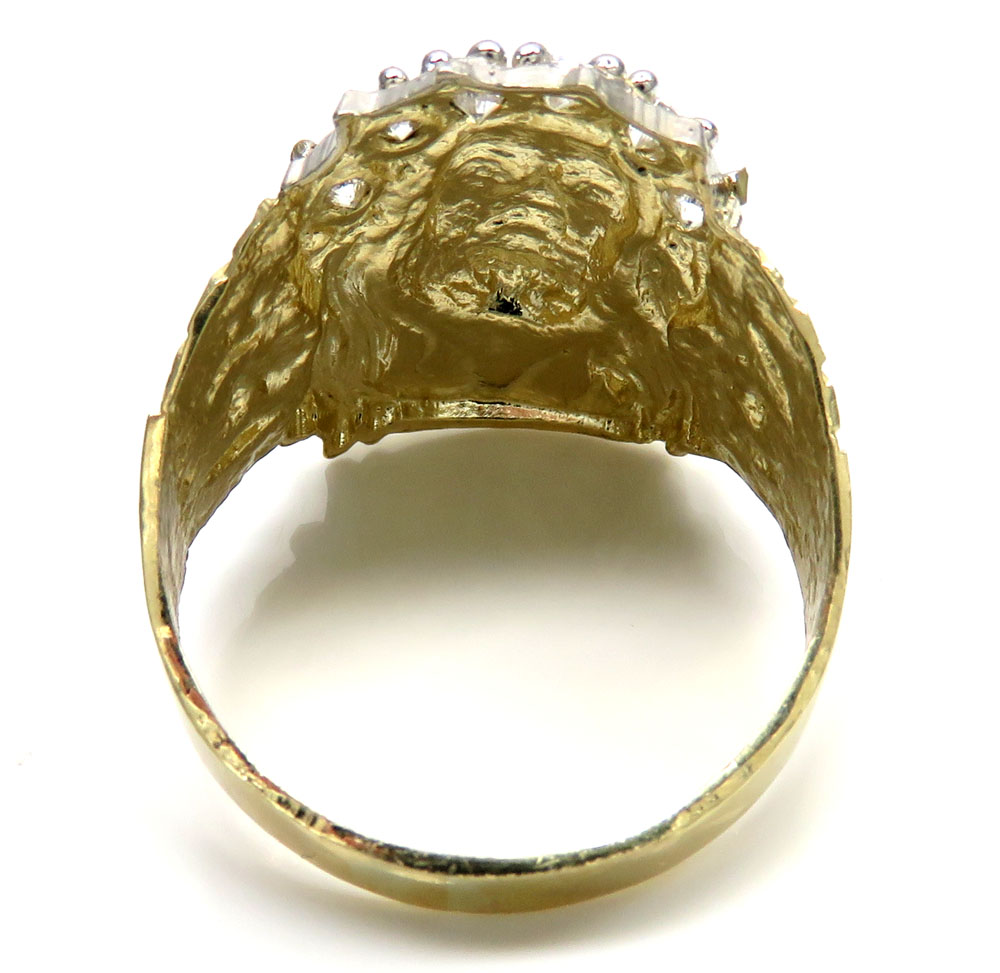 10k yellow gold jesus face ring 4.50 grams  - Image 4