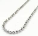 14k gold moon cut bead chain 16-30 inch 1.8mm