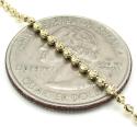 14k gold moon cut bead chain 16-30 inch 1.8mm