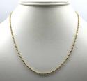 14k gold moon cut bead chain 16-30 inch 1.8mm