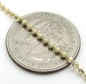 14k gold moon cut bead chain 18-30 inch 2mm