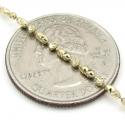 14k gold yellow gold diamond cut oval bead chain 16-20 inch 1.8mm