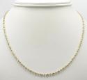 14k gold yellow gold diamond cut oval bead chain 16-20 inch 1.8mm