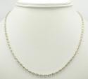 14k gold two tone gold diamond cut oval bead chain 16-20 inch 2mm