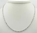 14k gold white gold diamond cut oval bead chain 16-20 inch 1.8mm