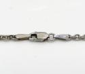 14k white gold cable diamond cut link chain 18-24 inch 2.5mm