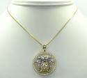 10k yellow gold small halo medusa head cz pendant