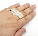 10k yellow gold last supper two finger ring