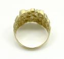 Mens 10k yellow gold medium square nugget ring