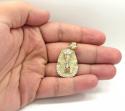 10k yellow gold cz king tut pharaoh head pendant 0.30ct