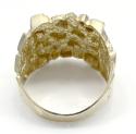 Mens 10k yellow gold small-xl square nugget ring