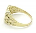 Mens 10k yellow gold small square nugget ring