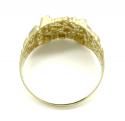 Mens 10k yellow gold small square nugget ring
