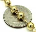 Yellow sterling silver rosary chain necklace 26 inches 6mm