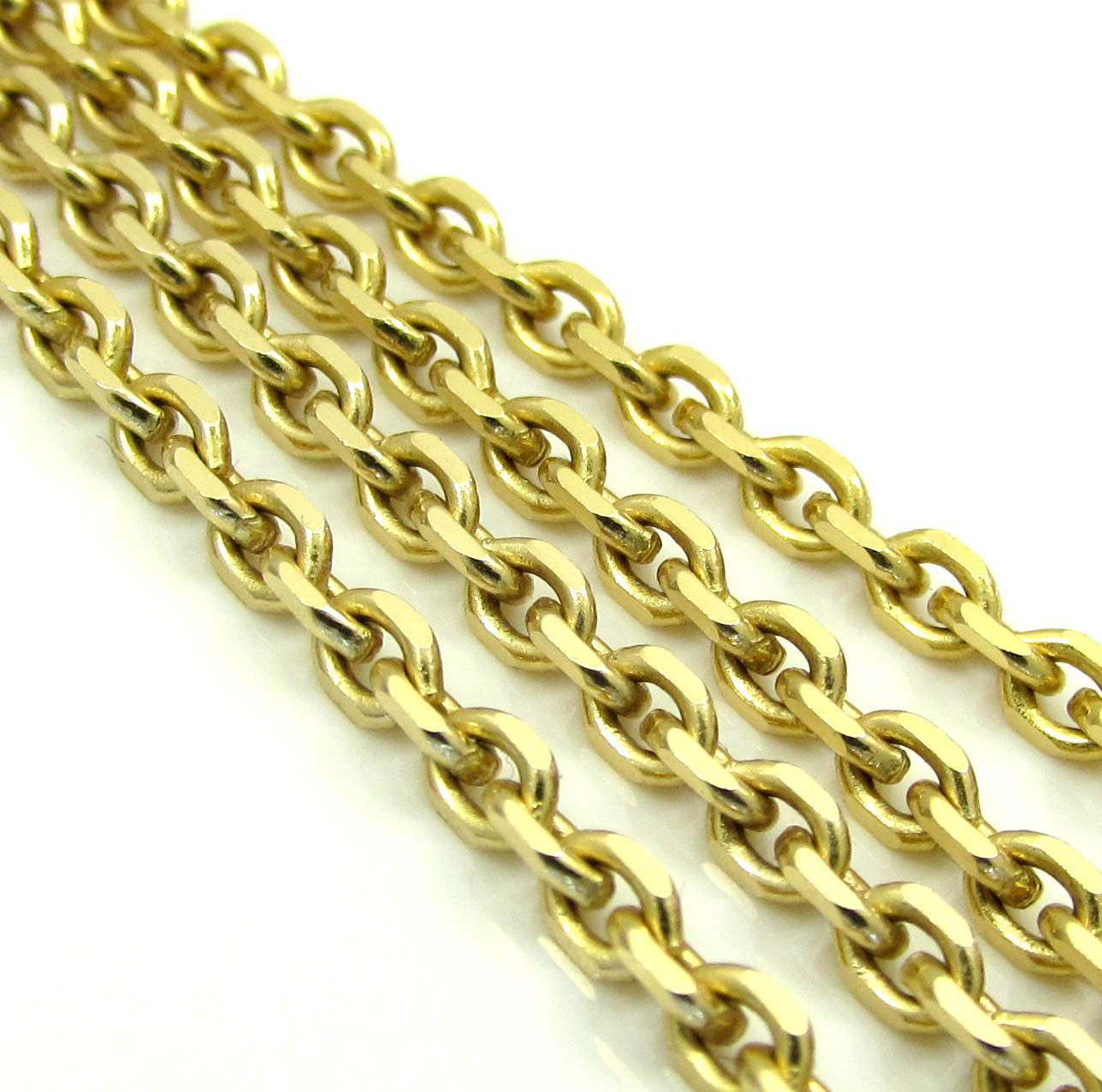 14K Solid Yellow Gold Cable Link Chain / Necklace Thin Dainty 