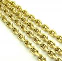 14k yellow gold solid tight link cable chain 22 inch 2.50mm