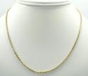 14k yellow gold solid tight link cable chain 22 inch 2.50mm