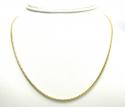 14k yellow gold solid skinny franco link chain 18-26 inch 1.7mm