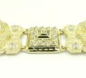 10k yellow gold cz king tut pharaoh head bracelet 8.50 inches 3.75ct