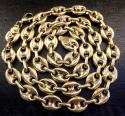 14k yellow gold gucci puff link chain 26 inches 13mm
