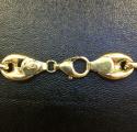 14k yellow gold gucci puff link chain 26 inches 13mm